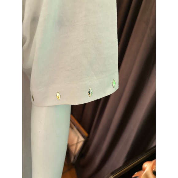 Vintage White Embroidered Safari Animals Short Sleeve Tee L - Picture 6 of 8